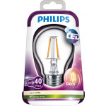 Philips LEDbulb Filament 4.3-40W E27 WW A60 CL